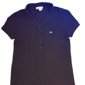 Lacoste Black Polo Shirt  mini Dress tunic top woman’s size 38